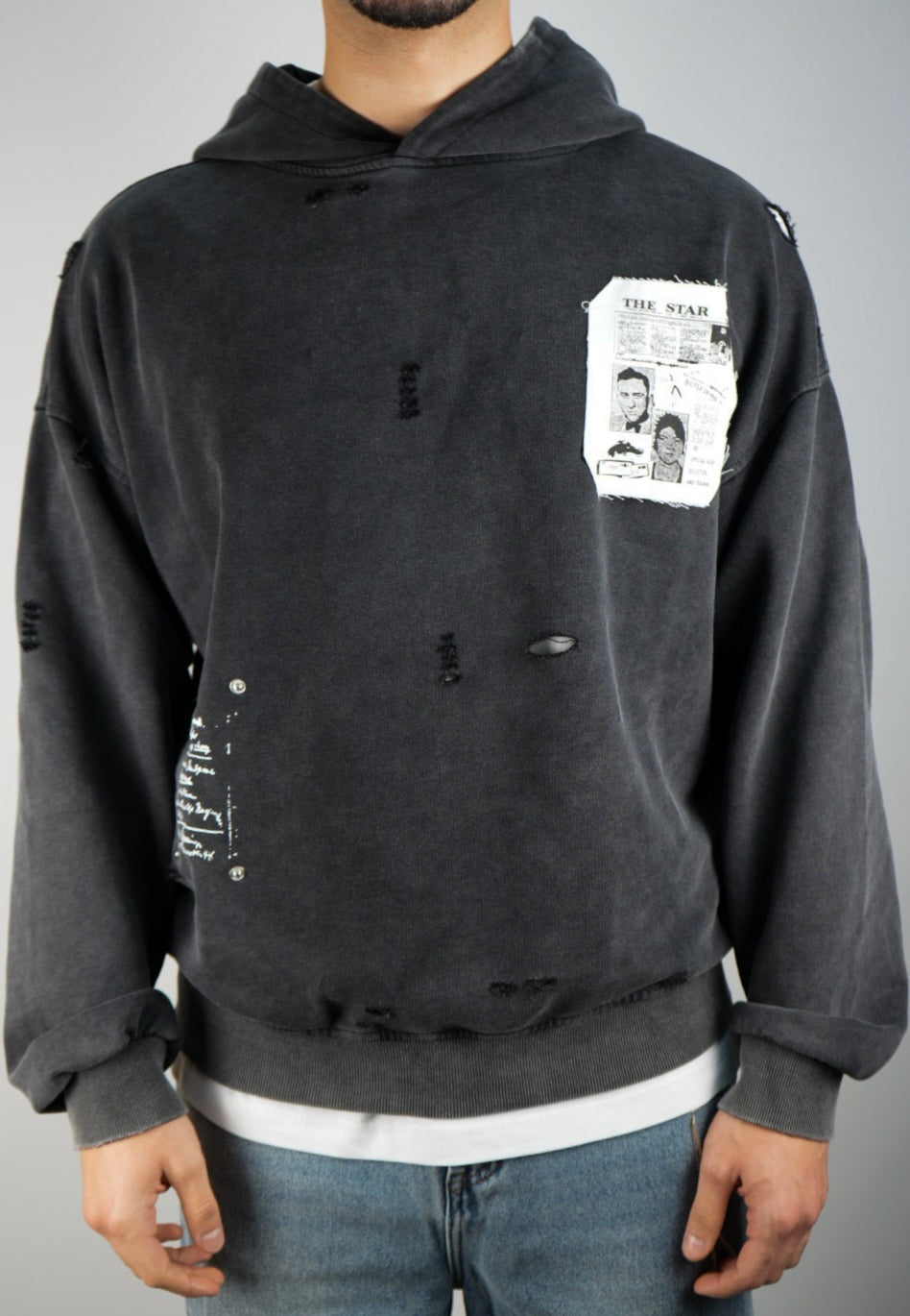 Distressed News Hoodie