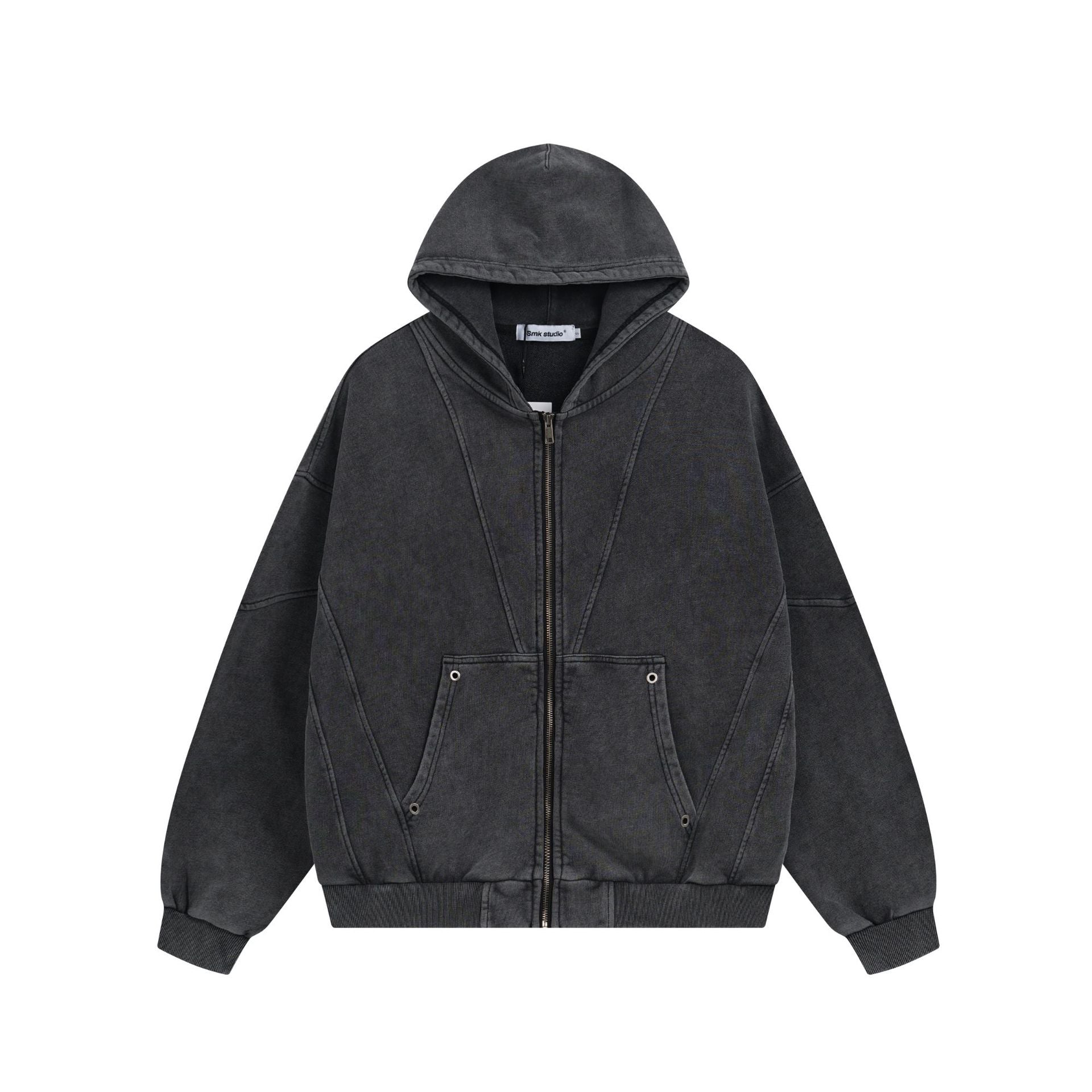 Oversize Carbon Zip Hoodie