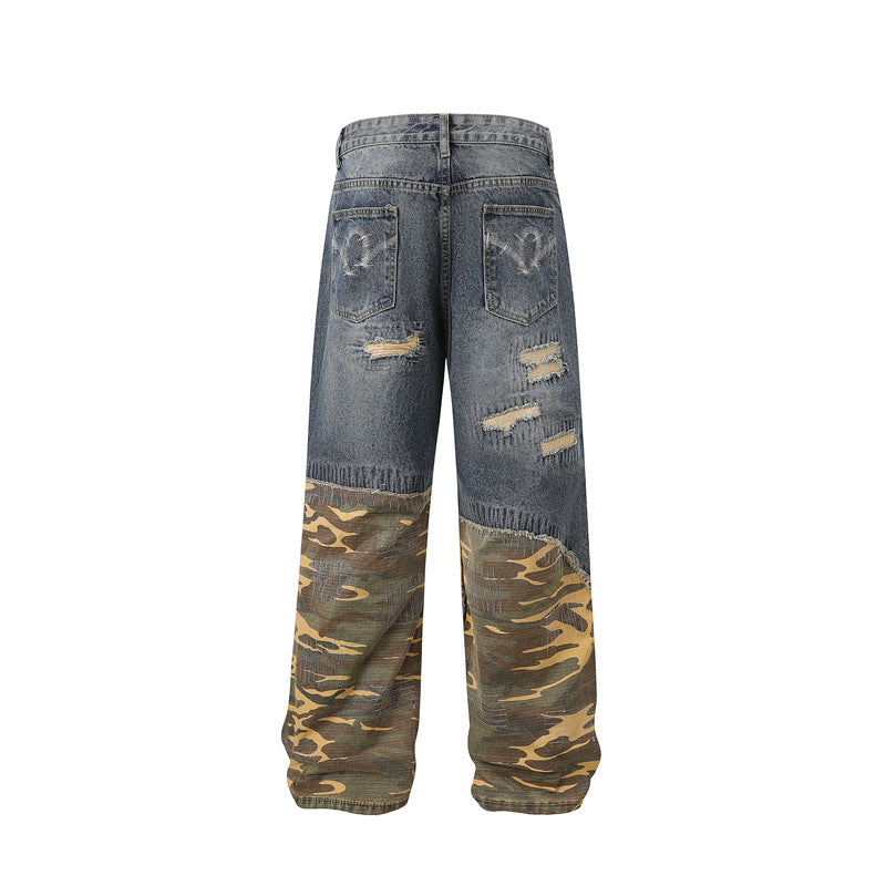 Camouflage Dipped Denim