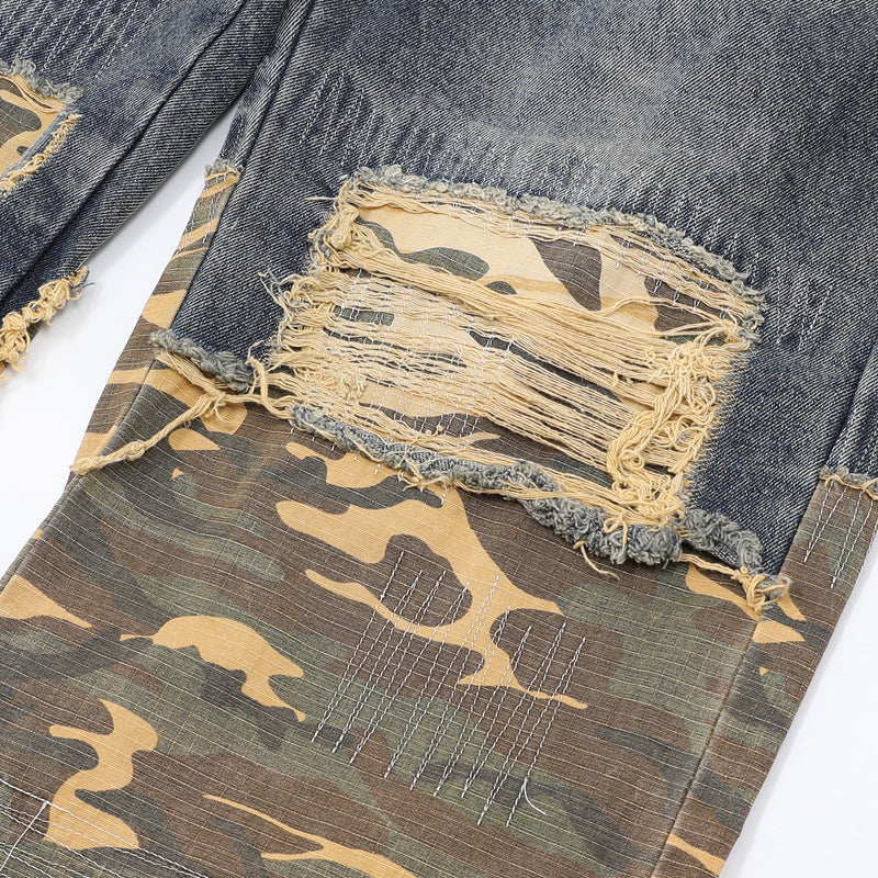 Camouflage Dipped Denim