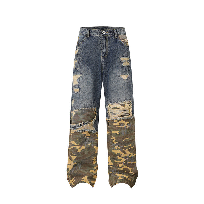 Camouflage Dipped Denim