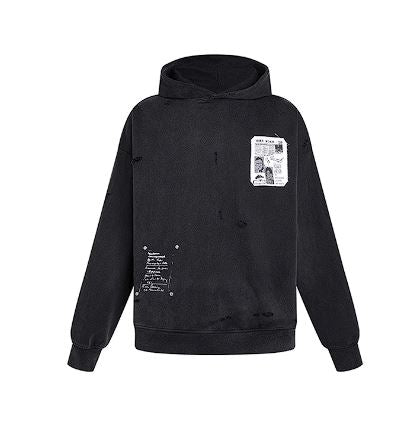 Distressed News Hoodie